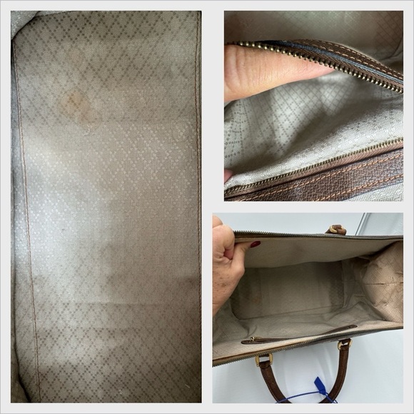 Authentic Vintage Gucci GG Monogram Supreme Sherry Web Doctor’s Travel Bag - Picture 9 of 14